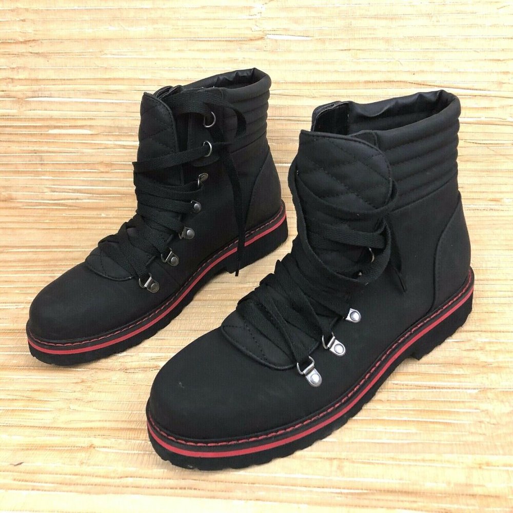 Metaphor Size 10 Boots Fashion Combat Black Laceup